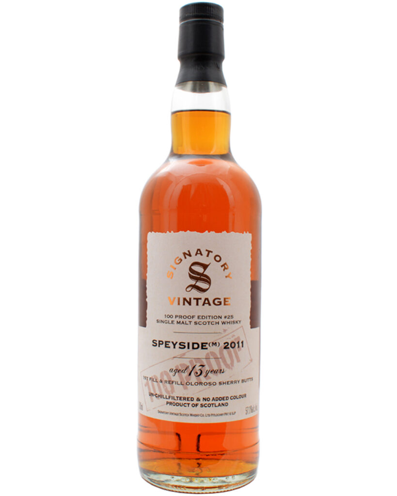 Secret Speyside Macallan 2011 Signatory Vintage 13 år 100 Proof Edition #25 Single Malt Scotch Whisky 57,1%